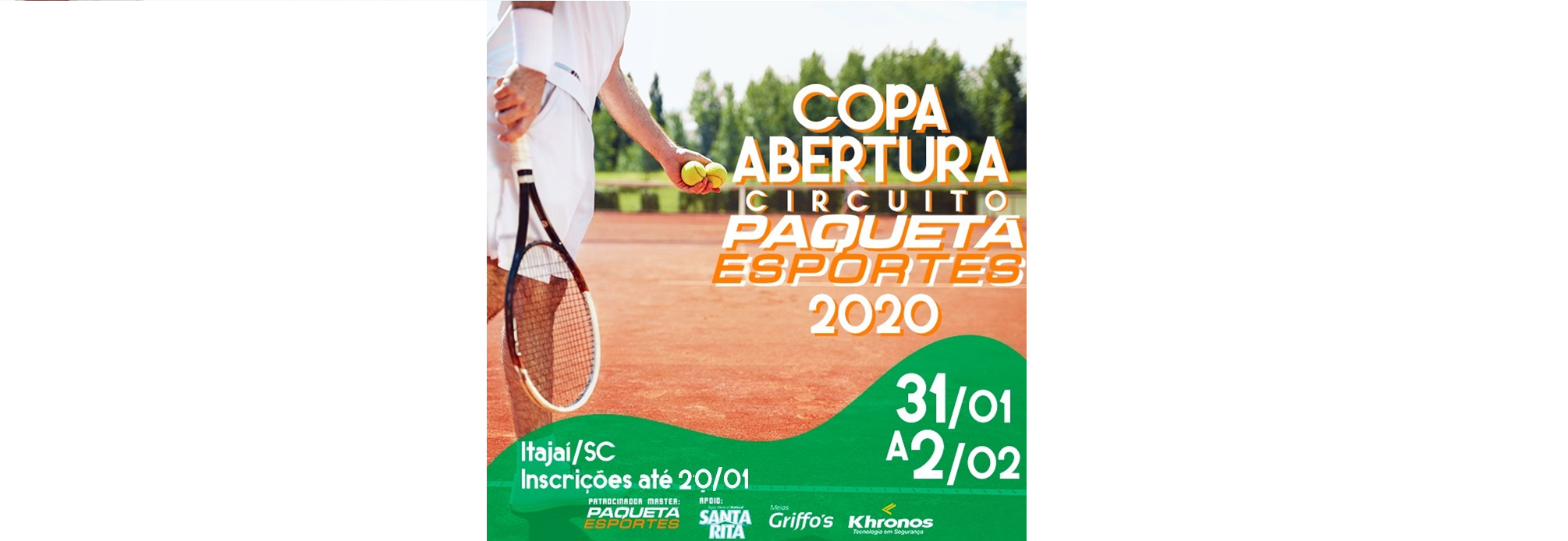 Últimos dias das inscrições para a Copa Abertura Circuito Paquetá Esportes 2020!