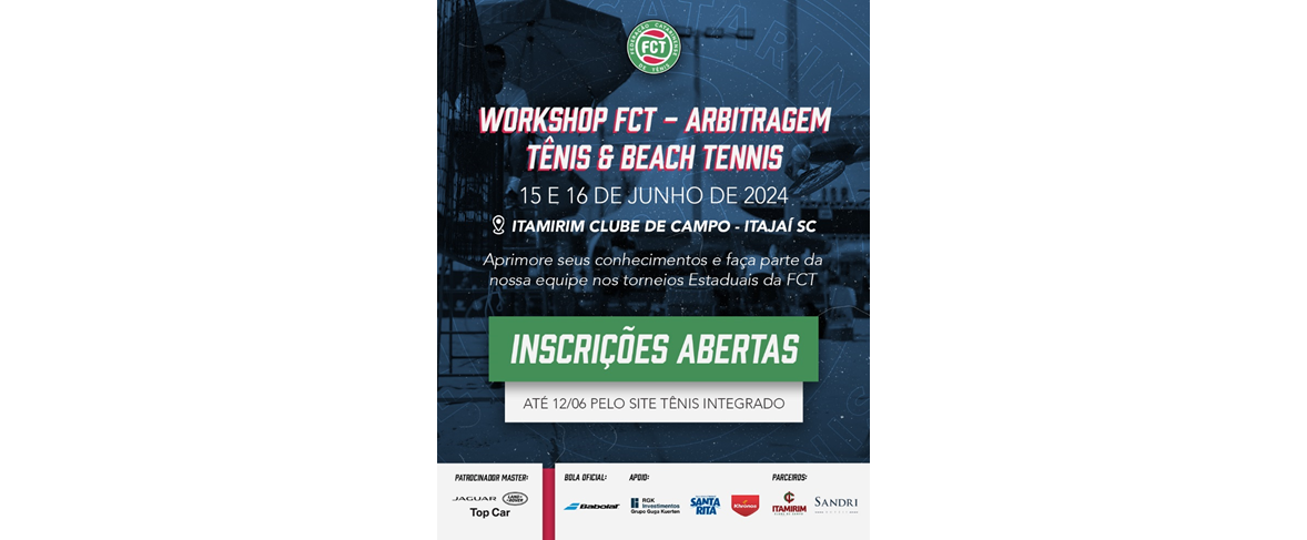 WORKSHOP FCT – ARBITRAGEM TÊNIS & BEACH TENNIS 